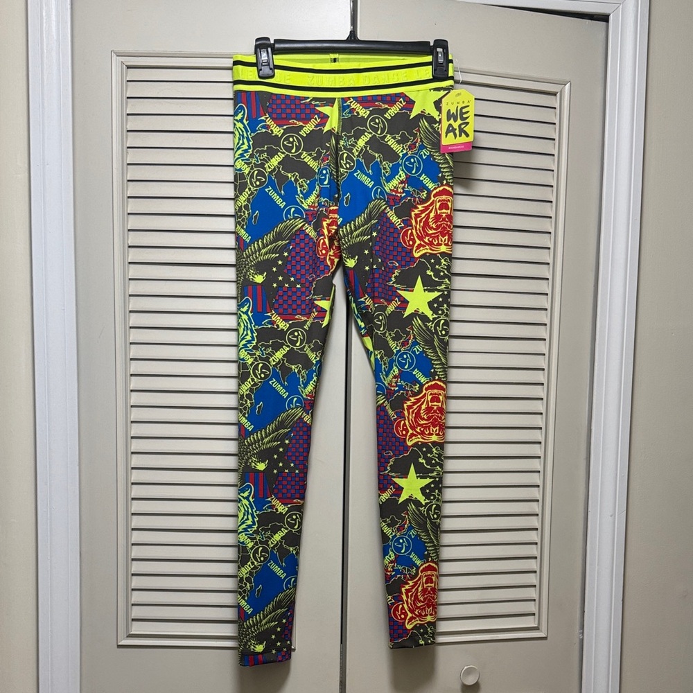 Zumba Fitness Neon Starburst Kids Leggings